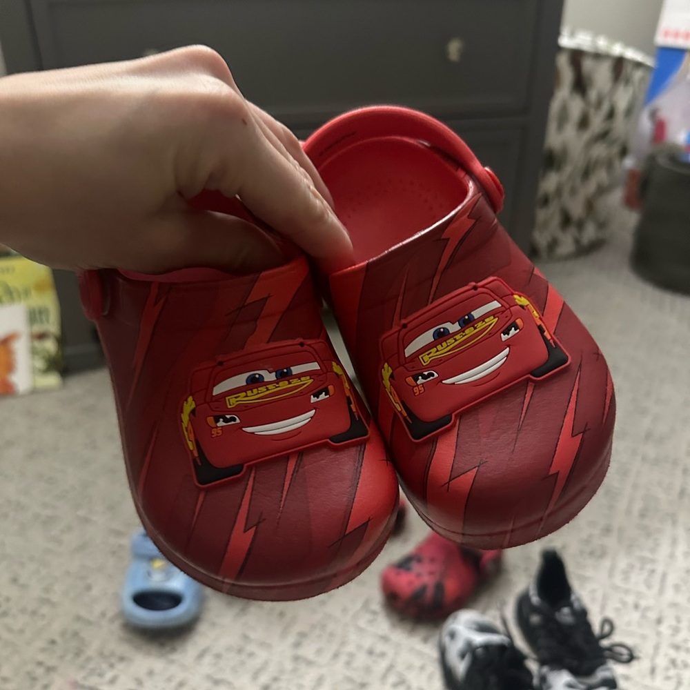 Red Lightning McQueen Kids Clogs